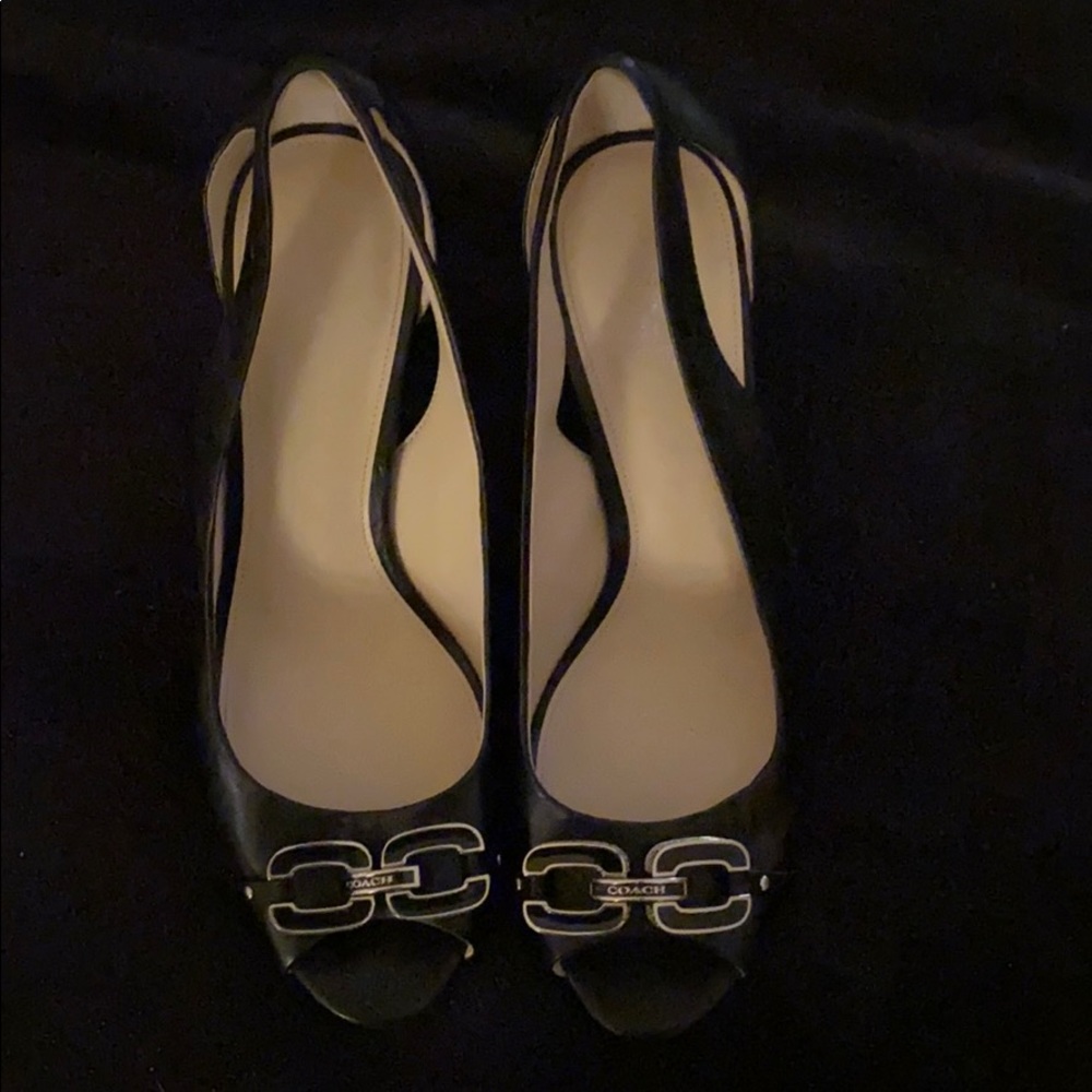 Coach Peep Wedges